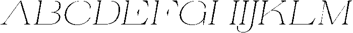 Ganik Extra Light Expanded Slanted otf (200) Font UPPERCASE