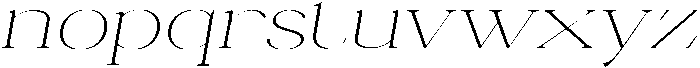 Ganik Extra Light Expanded Slanted otf (200) Font LOWERCASE