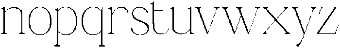 Ganik Extra Light Semi Condensed otf (200) Font LOWERCASE
