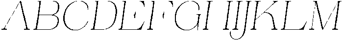 Ganik Extra Light Slanted otf (200) Font UPPERCASE