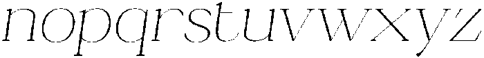 Ganik Extra Light Slanted otf (200) Font LOWERCASE