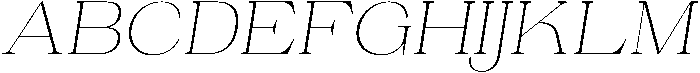 Ganik ExtraLight SemiExpanded Oblique otf (200) Font UPPERCASE