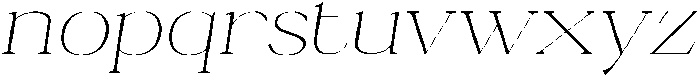 Ganik ExtraLight SemiExpanded Oblique otf (200) Font LOWERCASE