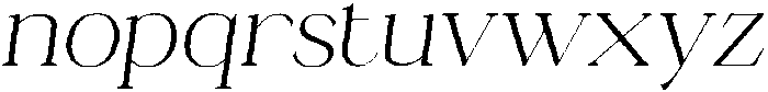 Ganik Light Slanted otf (300) Font LOWERCASE