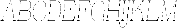 Ganik Thin Condensed Slanted otf (100) Font UPPERCASE