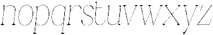 Ganik Thin Condensed Slanted otf (100) Font LOWERCASE