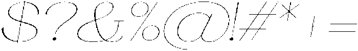 Ganik Thin Expanded Slanted otf (100) Font OTHER CHARS