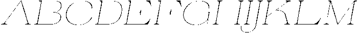 Ganik Thin Expanded Slanted otf (100) Font UPPERCASE