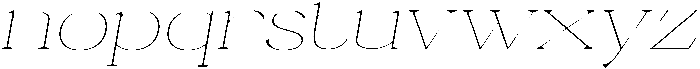 Ganik Thin Expanded Slanted otf (100) Font LOWERCASE