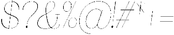 Ganik Thin Semi Condensed Slanted otf (100) Font OTHER CHARS