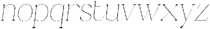 Ganik Thin Semi Condensed Slanted otf (100) Font LOWERCASE