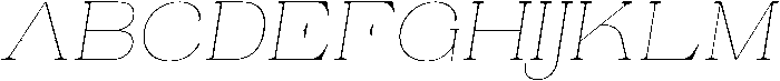 Ganik Thin Semi Expanded Slanted otf (100) Font UPPERCASE