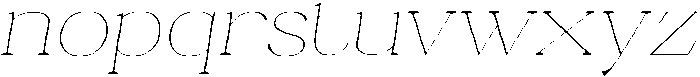 Ganik Thin Semi Expanded Slanted otf (100) Font LOWERCASE
