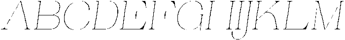 Ganik Thin Slanted otf (100) Font UPPERCASE