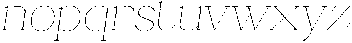 Ganik Thin Slanted otf (100) Font LOWERCASE