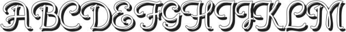 GansRoyality OT Shadow otf (400) Font UPPERCASE