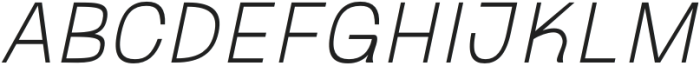 Ganyota Thin Slanted otf (100) Font UPPERCASE