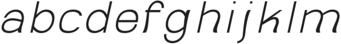 Ganyota Thin Slanted otf (100) Font LOWERCASE