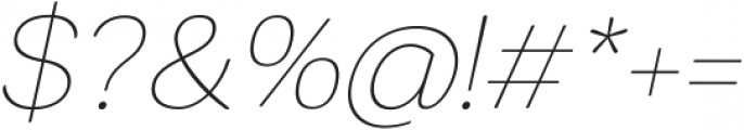 Garbata Thin Italic otf (100) Font OTHER CHARS