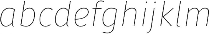 Gardenia Thin Italic otf (100) Font LOWERCASE