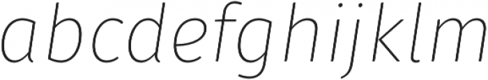 Gardenia UltraLight Italic otf (300) Font LOWERCASE