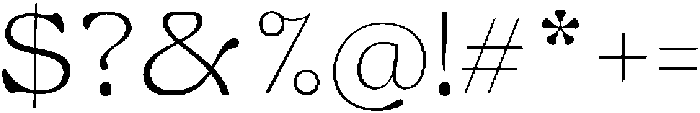 Gardino Light otf (300) Font OTHER CHARS