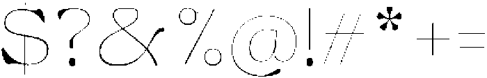 Gardino Thin otf (100) Font OTHER CHARS