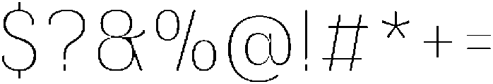 Gargenic Hairline otf (100) Font OTHER CHARS