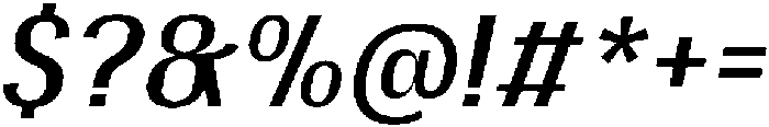 Gargenic Oblique otf (400) Font OTHER CHARS
