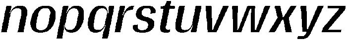 Gargenic Oblique otf (400) Font LOWERCASE