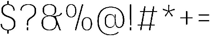 Gargenic Thin otf (100) Font OTHER CHARS