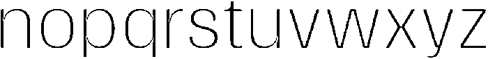 Gargenic Thin otf (100) Font LOWERCASE