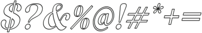 Garlic Outline Italic otf (400) Font OTHER CHARS