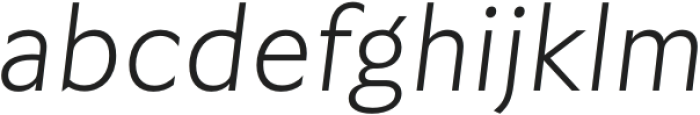 Garrison Light Oblique otf (300) Font LOWERCASE