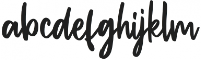GarryShelby-Regular otf (400) Font LOWERCASE