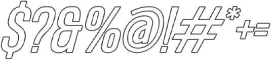 Gasket Italic Outline otf (400) Font OTHER CHARS