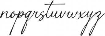 Gasthony Signature otf (400) Font LOWERCASE