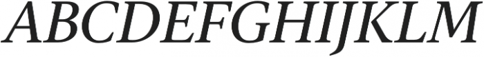 Gauthier Next FY Medium Italic otf (500) Font UPPERCASE