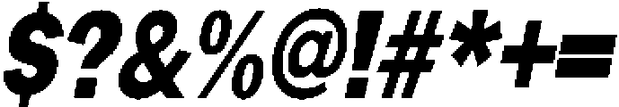 Gavion Black Condensed Italic otf (900) Font OTHER CHARS