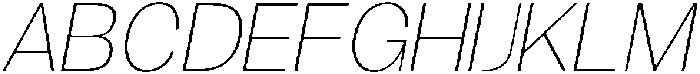 Gavion Extra Light Italic otf (200) Font UPPERCASE