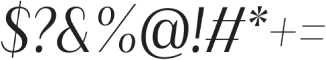 Gayatri Light Italic otf (300) Font OTHER CHARS