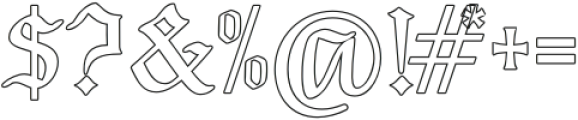 Gayoste Outline otf (400) Font OTHER CHARS