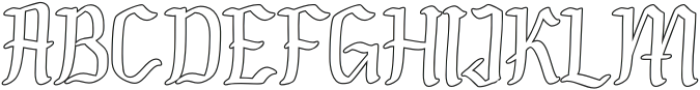 Gayoste Outline otf (400) Font UPPERCASE