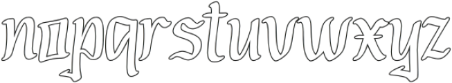 Gayoste Outline otf (400) Font LOWERCASE