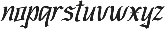 Gayoste Slant otf (400) Font LOWERCASE