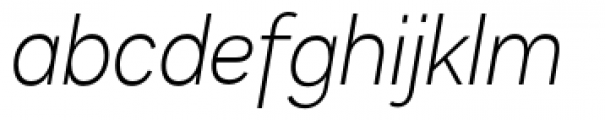 Gabriel Sans Condensed Light Italic Font LOWERCASE
