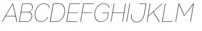 Gabriel Sans Condensed Thin Italic Font UPPERCASE