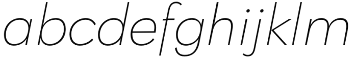 Galatea Thin Condensed Font LOWERCASE