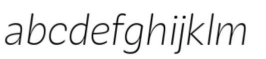 Galix Extra Light Italic Font LOWERCASE