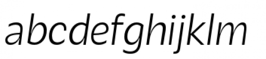 Galix Light Italic Font LOWERCASE